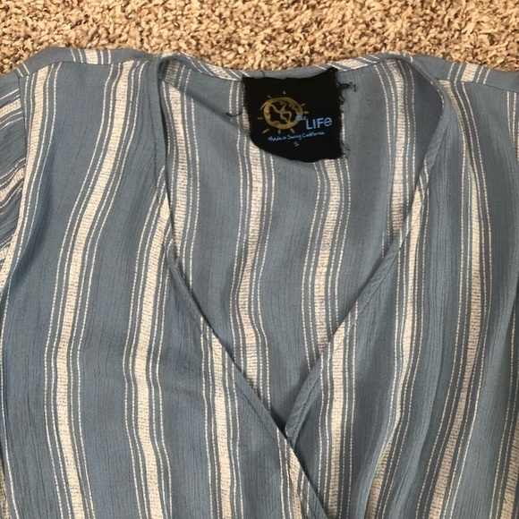 Blue Life Wild & Free Bluebell Boho Stripe Romper, Small - Picture 5 of 7